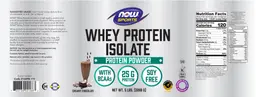 Label for Whey Protein Isolate Creamy Chocolate
