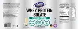 Label for Whey Protein Isolate Creamy Vanilla