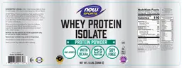 Label for Whey Protein Isolate Unflavored