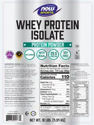 Label for Whey Protein Isolate Unflavored