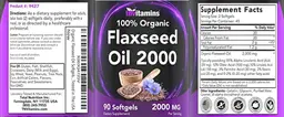 100% Organic Flaxseed Oil 2000