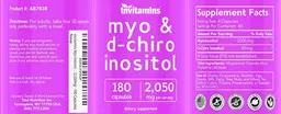 Label for Myo & D-Chiro Inositol 2,050 mg