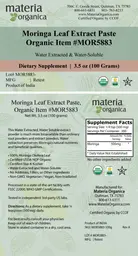 Label for Moringa Leaf Extract Paste Organic