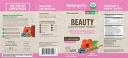 Label for Beauty Natural Hibiscus Flavor