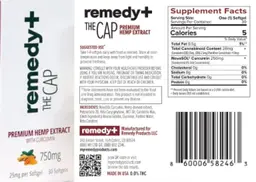Label for The Cap Premium Hemp Extract