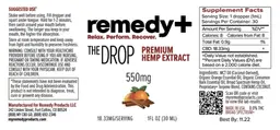Label for The Drop Premium Hemp Extract