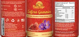 Label for Saffron Gummies Natural Apple Flavored