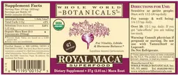 Label for Royal Maca Superfood