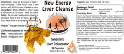 Label for New Energy Liver Cleanse