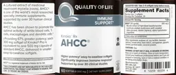Label for Kinoko Rx AHCC
