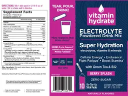 Label for Electrolyte Berry Splash