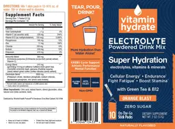 Label for Electrolyte Orange Blast