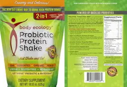 Label for Probiotic Protein Shake