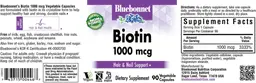 Label for Biotin 1000 mcg