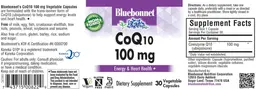 Label for CoQ10 100 mg Capsules