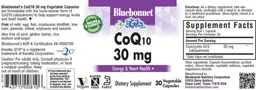 Label for CoQ10 30 mg