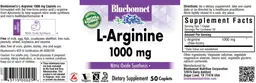 Label for L-Arginine 1000 mg