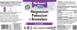 Label for Magnesium Potassium & Bromelain