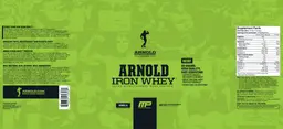 Label for Arnold Iron Whey Vanilla