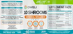 Label for 10 Shrooms