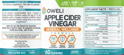 Label for Apple Cider Vinegar