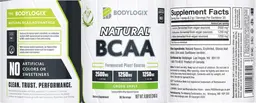Label for Natural BCAA Green Apple