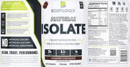 Label for Natural Isolate Decadent Chocolate