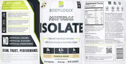 Label for Natural Isolate Vanilla Bean