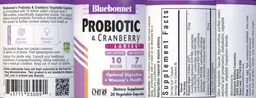 Label for Ladies' Probiotic & Cranberry