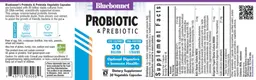 Label for Probiotic & Prebiotic 30 Billion
