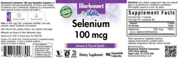 Label for Selenium 100 mcg