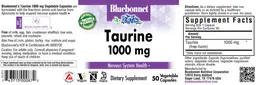 Label for Taurine 1000 mg