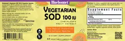 Label for Vegetarian SOD 100 IU