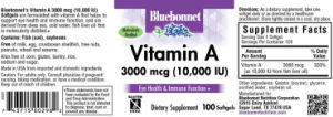 Vitamin A 3,000 mcg (10,000 IU)