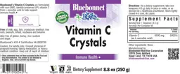 Label for Vitamin C Crystals