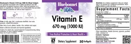 Label for Vitamin E 670 mg (1000 IU)
