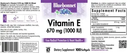 Label for Vitamin E 670 mg (1000 IU)