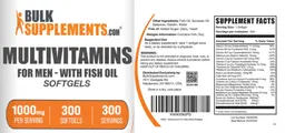Label for Multivitamins for Men - with Fish Oil Softgels