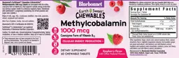 Label for Methylcobalamin 1000 mcg Raspberry Flavor