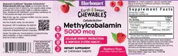 Label for Methylcobalamin 5000 mcg Raspberry Flavor