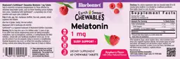 Label for Melatonin 1 mg Raspberry Flavor