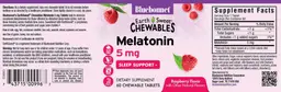 Label for Melatonin 5 mg Raspberry Flavor