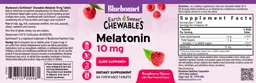 Label for Melatonin 10 mg Raspberry Flavor