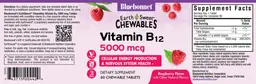 Label for Vitamin B12 5000 mcg Raspberry Flavor
