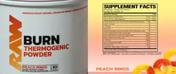 Label for Burn Peach Rings