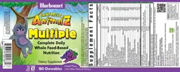 Label for Multiple Grape Flavor