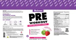 Label for Pre Workout Strawberry Kiwi Flavor