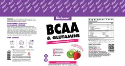 Label for BCAA & Glutamine Strawberry Kiwi Flavor