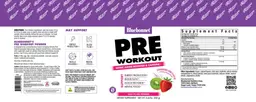 Label for Pre Workout Strawberry Kiwi Flavor