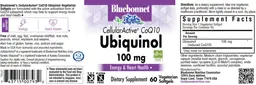 Label for CellularActive CoQ10 Ubiquinol 100 mg